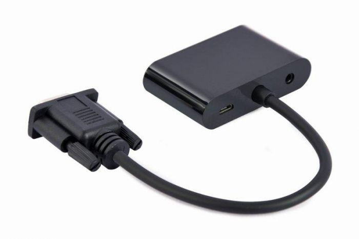 Адаптер Cablexpert (A-VGA-HDMI-02) VGA-HDMI/VGA+Аудіо 3,5, 0.15м