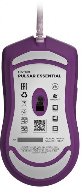 Мишка Hator Pulsar Essential Lilac (HTM-307) USB