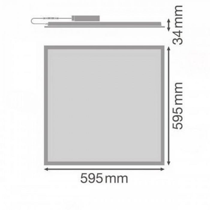 Панель світлодіодна Ledvance Eco Panel, 600x600, 36W, 4000K, UGR19, біла (4058075386648)