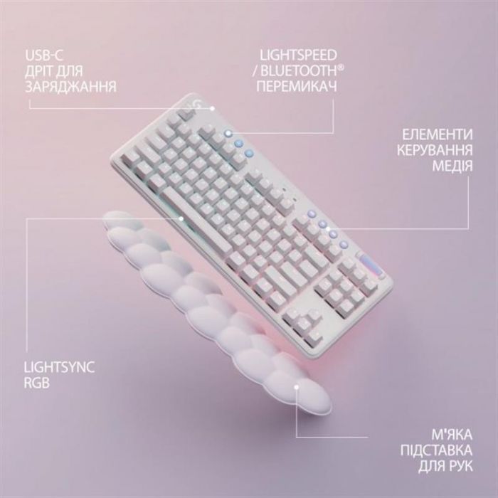 Клавіатура бездротова Logitech G715 Tactile White (920-010465)