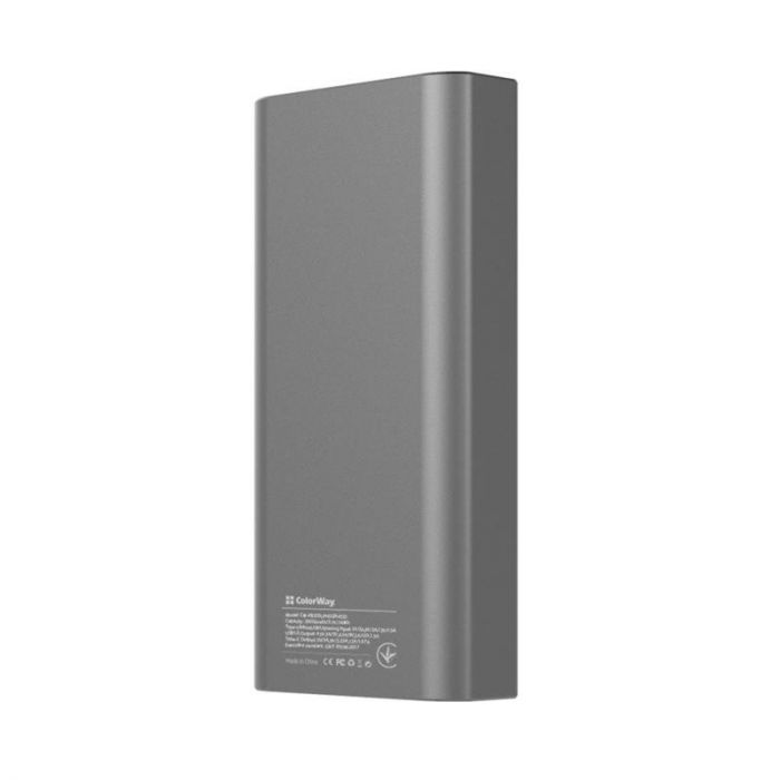 Універсальна мобільна батарея ColorWay 20000mAh Gray (CW-PB200LPH3GR-PDD)