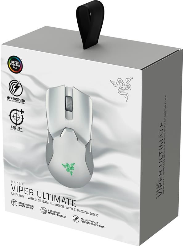 Мишка Razer Viper Ultimate Wireless & Mouse Dock Mercury (RZ01-03050400-R3M1) Wireless+USB