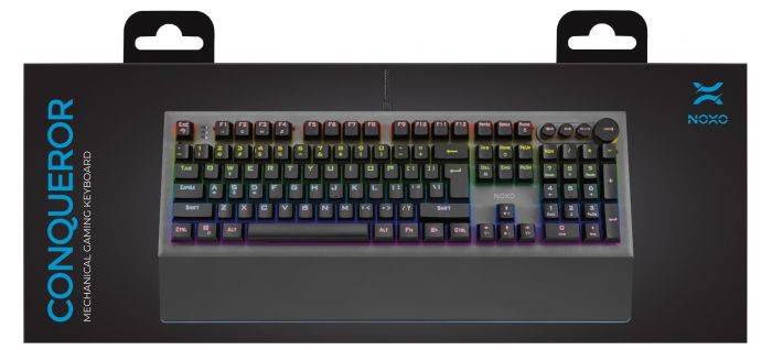 Клавіатура Noxo Conqueror Mechanical gaming keyboard, Blue Switches, Black (4770070882023)