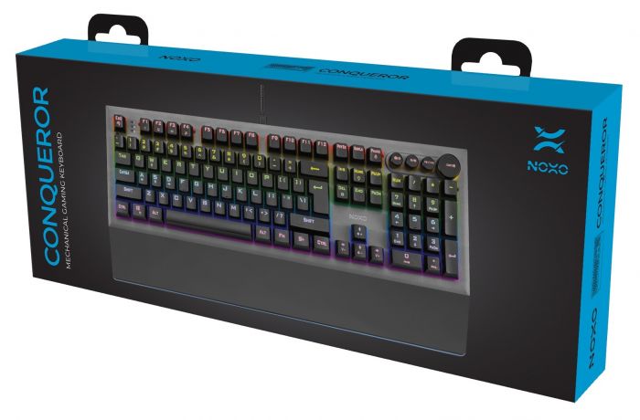 Клавіатура Noxo Conqueror Mechanical gaming keyboard, Blue Switches, Black (4770070882023)