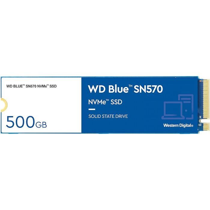 Накопичувач SSD 500GB WD Blue SN570 M.2 2280 PCIe 3.0 x4 3D TLC (WDS500G3B0C)