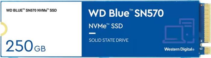 Накопичувач SSD  250GB WD Blue SN570 M.2 2280 PCIe 3.0 x4 3D TLC (WDS250G3B0C)