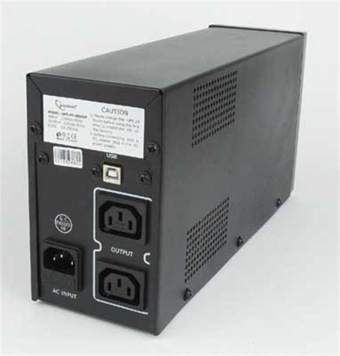 Джерело безперебійного живлення EnerGenie UPS-PC-850AP 850VA, Line Int., AVR, 2xIEC