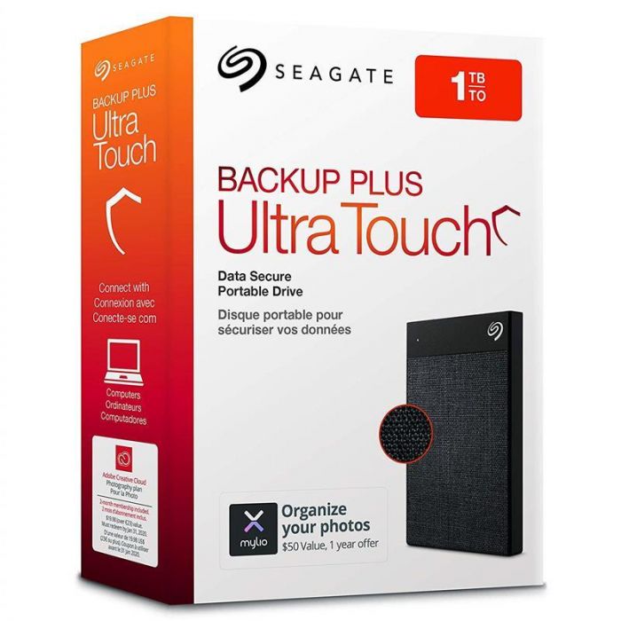 Зовнішній жорсткий диск 2.5" USB 1.0TB Seagate Backup Plus Ultra Touch Black (STHH1000400)