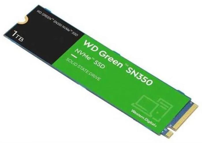 Накопичувач SSD 1TB WD Green SN350 M.2 2280 PCIe 3.0 x4 3D TLC (WDS100T3G0C)