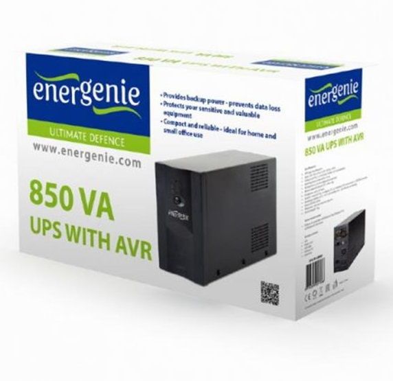 Джерело безперебійного живлення EnerGenie UPS-PC-850AP 850VA, Line Int., AVR, 2xIEC