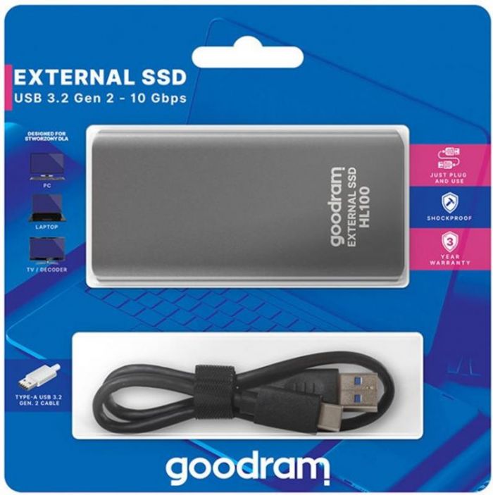 Накопитель внешний SSD 2.5" USB 1TB Goodram HL100 (SSDPR-HL100-01T)