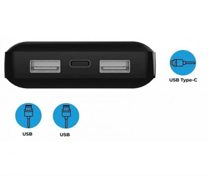 Універсальна мобільна батарея RealPower PB-20k SE Powerbank 20000mAh Black (PB-20k)