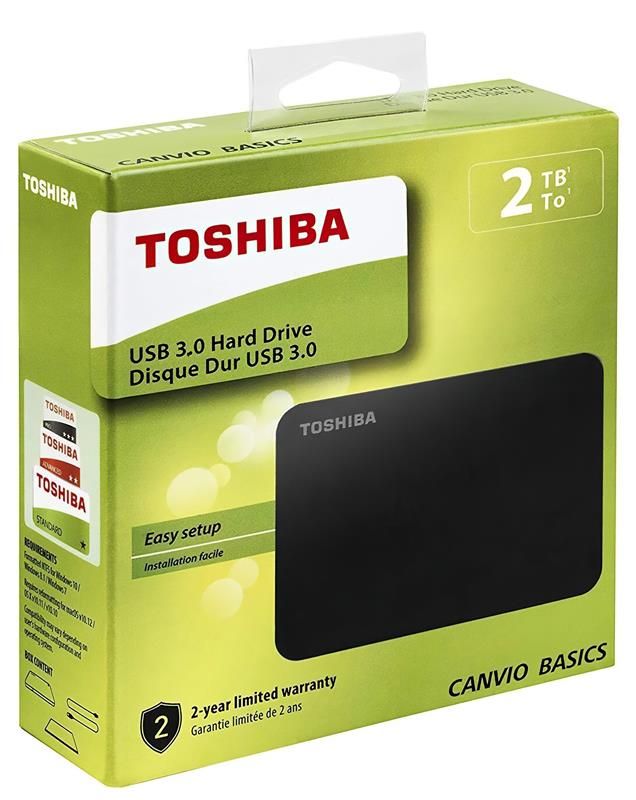 Зовнішній жорсткий диск 2.5" USB 2.0TB Toshiba Canvio Basics Black (HDTB420EK3AA)