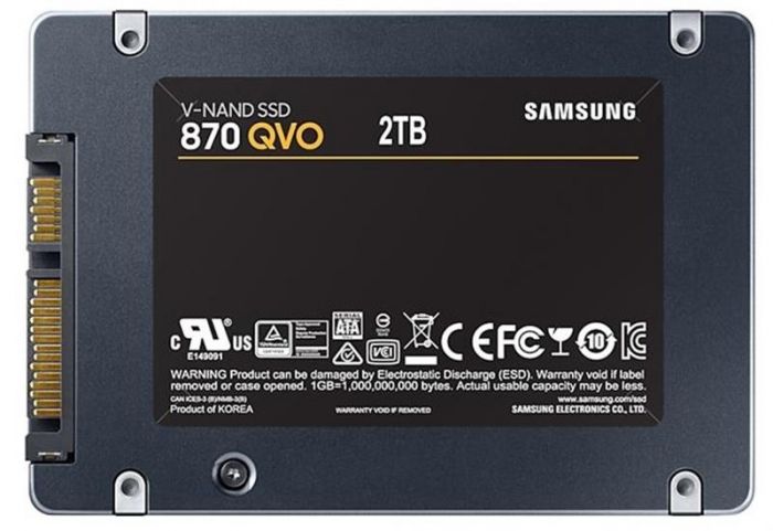 Накопичувач SSD 2ТB Samsung 870 QVO 2.5" SATAIII V-NAND MLC (MZ-77Q2T0BW)