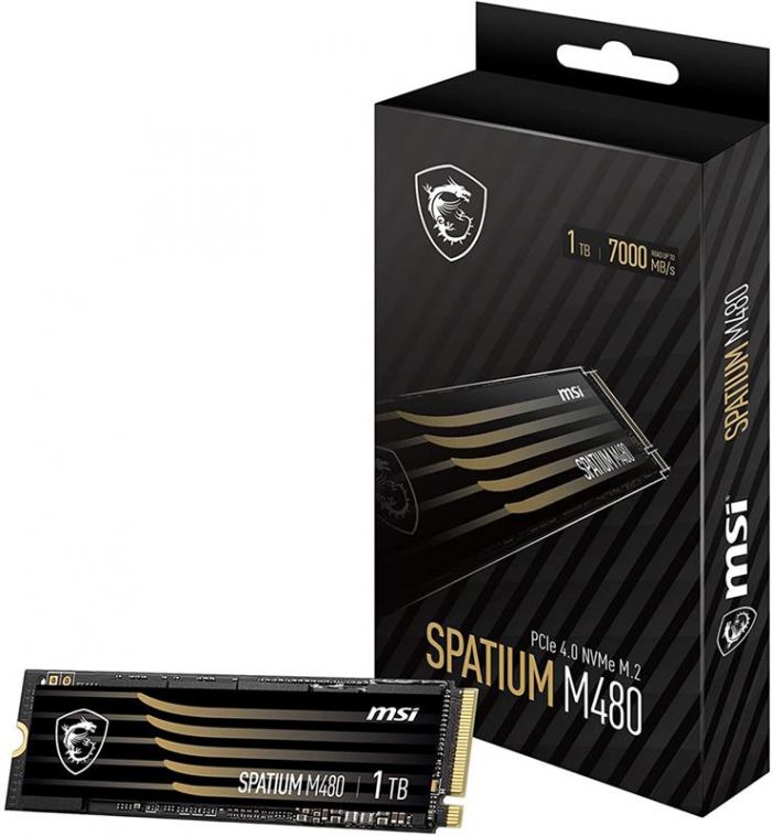 Накопичувач SSD 1TB MSI Spatium M480 M.2 2280 PCIe 4.0 x4 NVMe 3D NAND (S78-440L490-P83)