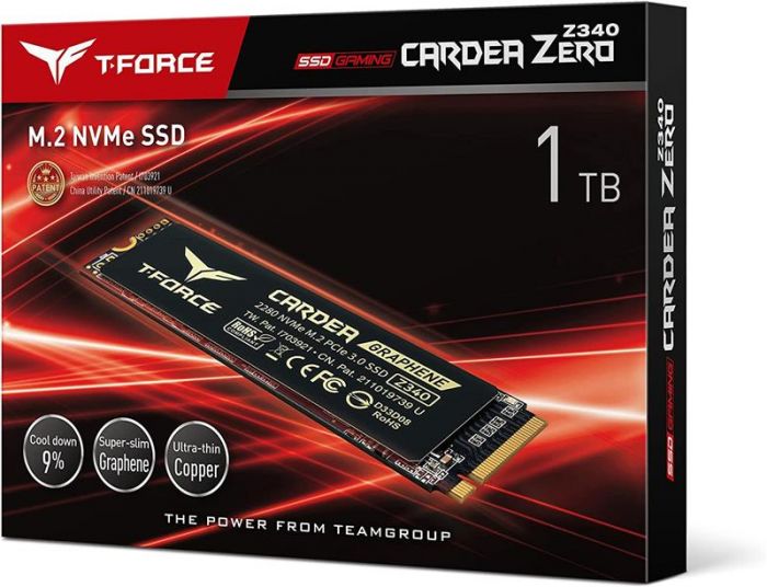 Накопичувач SSD 1TB Team Cardea Zero Z340 M.2 2280 PCIe 3.0 x4 NVMe TLC (TM8FP9001T0C311)