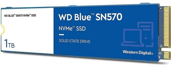 Накопичувач SSD 1ТB WD Blue SN570 M.2 2280 PCIe 3.0 x4 3D TLC (WDS100T3B0C)