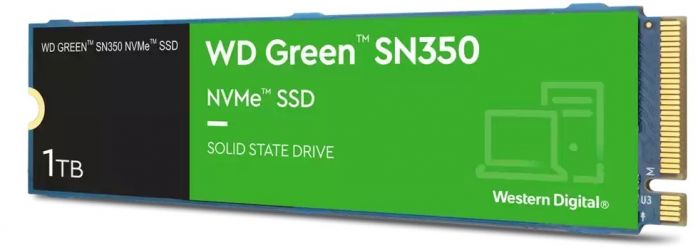 Накопичувач SSD 1TB WD Green SN350 M.2 2280 PCIe 3.0 x4 3D QLC (WDS100T3G0C)