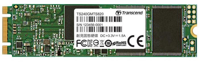 Накопичувач SSD  240GB Transcend 820S M.2 2280 SATAIII 3D TLC NAND (TS240GMTS820S)