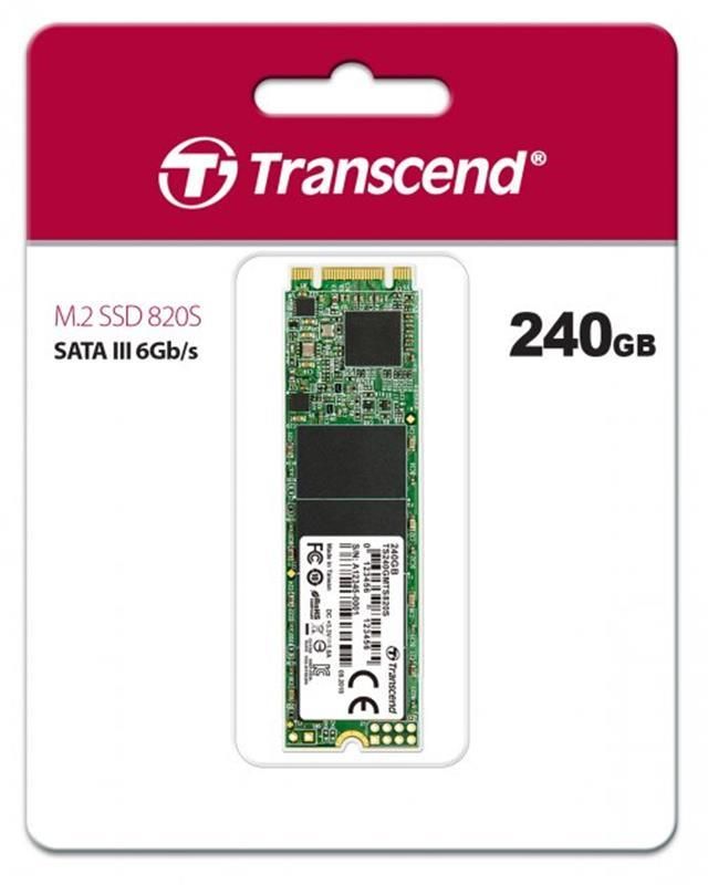 Накопичувач SSD  240GB Transcend 820S M.2 2280 SATAIII 3D TLC NAND (TS240GMTS820S)