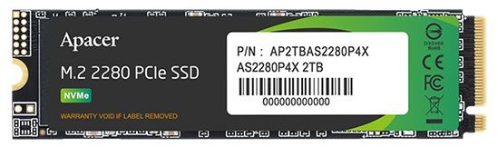 Накопичувач SSD 2TB Apacer AS2280P4X M.2 PCIe 3.0 3D TLC (AP2TBAS2280P4X-1)