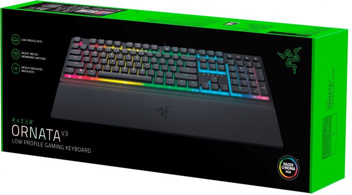 Клавiатура Razer Ornata V3 Black (RZ03-04460100-R3M1) 