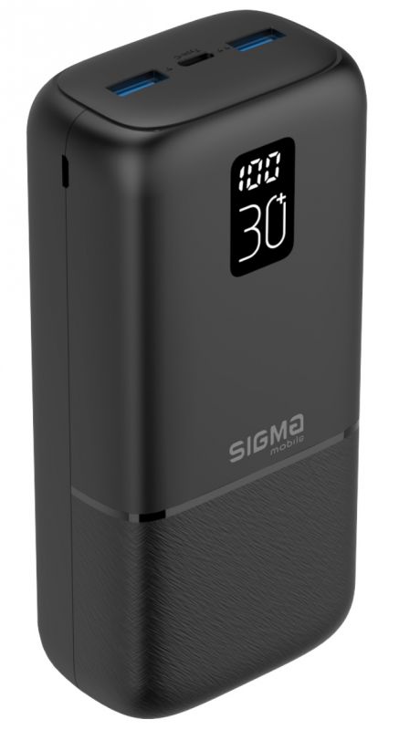 Універсальна мобільна батарея Sigma mobile X-Power SI30A3QL 30000mAh Black (4827798423912)