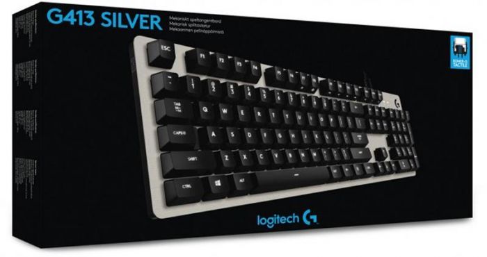 Клавiатура Logitech G413 Silver USB (920-008476)