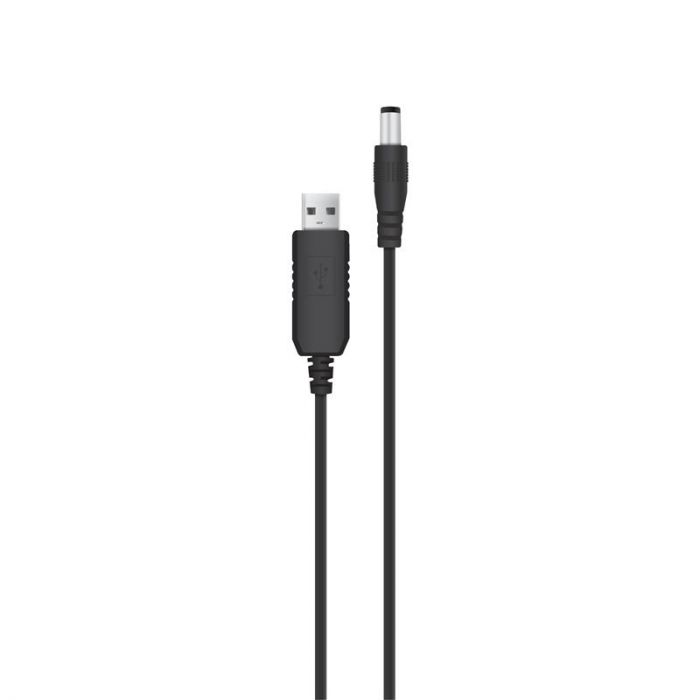 Кабель живлення ACCLAB USB - DC (M/M), 5.5х2.1 мм, 5V, 1.5A, 1 м, Black (1283126552816)