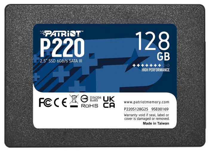 Накопичувач SSD  128GB Patriot P220 2.5" SATAIII TLC (P220S128G25)