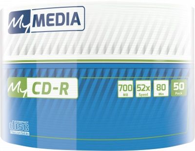 CD-R MyMedia (69206) 700MB 52x Wrap 50шт Full Printable без шпинделя