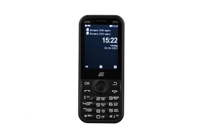 Мобiльний телефон 2E E240 2022 Dual Sim Black (688130245159)