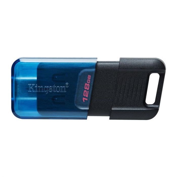 Флеш-накопичувач USB3.2 128GB Type-C Kingston DataTraveler 80 M Blue/Black (DT80M/128GB)