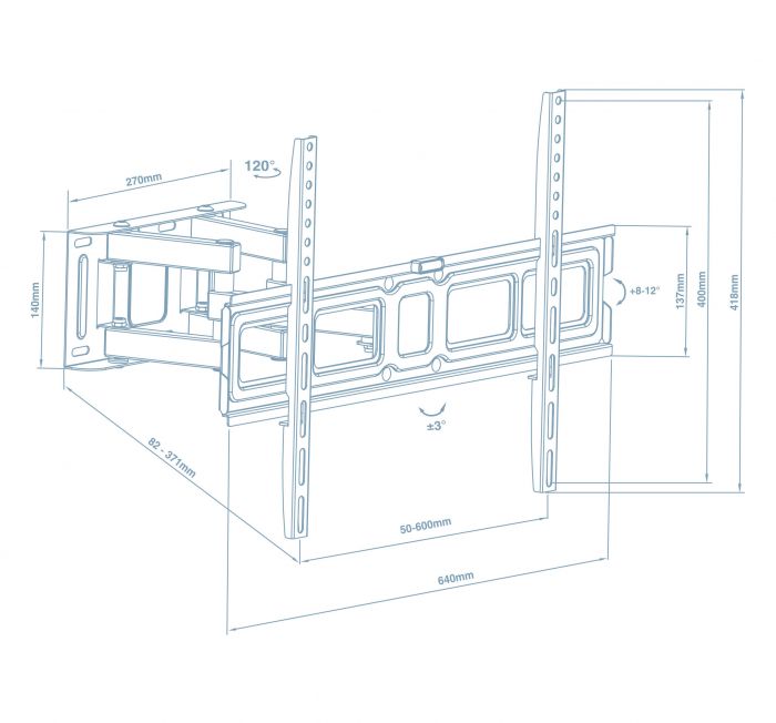 Кронштейн Walfix R-514B (VESA600х400)