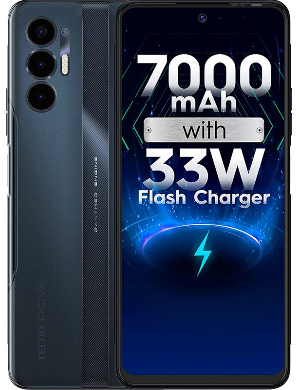 Смартфон Tecno Pova-3 (LF7n) 6/128GB Dual Sim Eco Black (4895180781629)