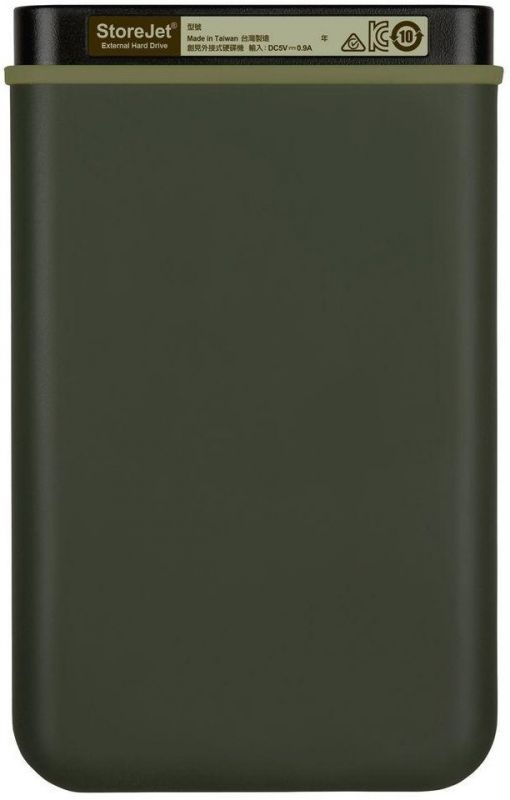 Накопичувач зовнiшнiй HDD 2.5" USB 2.0TB Transcend StoreJet 25M3 Military Green Slim (TS2TSJ25M3G)