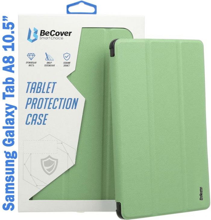 Чохол-книжка BeCover Soft Edge для Samsung Galaxy Tab A8 SM-X200/SM-X205 Green (708332)