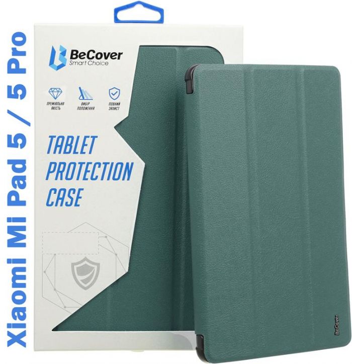 Чохол-книжка BeCover Soft Edge для Xiaomi Mi Pad 5/5 Pro Dark Green (708363)
