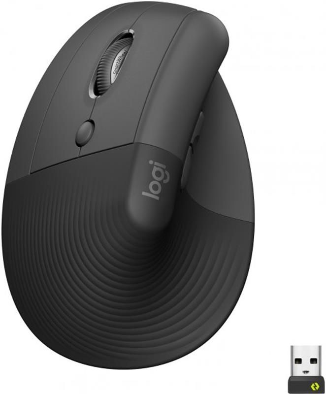 Мишка бездротова Logitech Lift Vertical Ergonomic Graphite (910-006474)