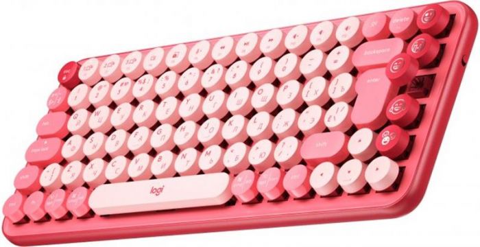 Клавiатура бездротова Logitech Pop Wireless Heartbreaker Rose (920-010718)