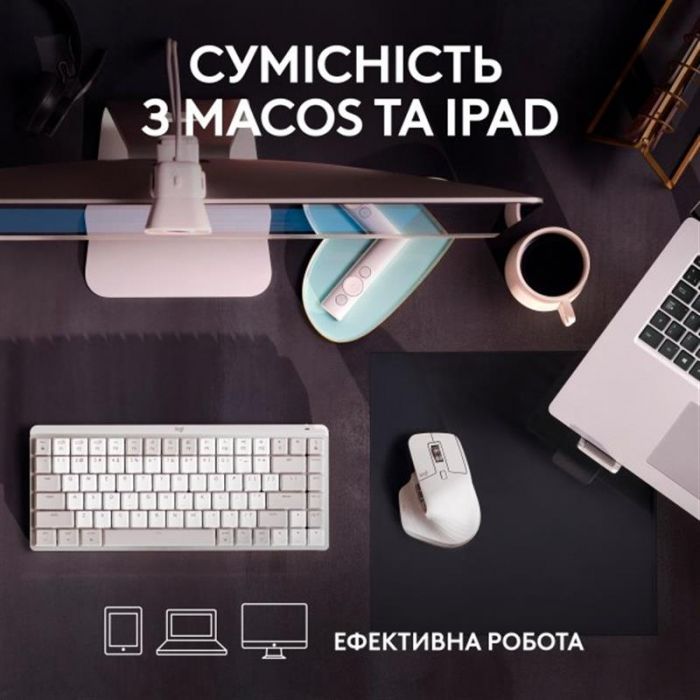 Мишка Bluetooth Logitech MX Master 3S For Mac Pale Grey (910-006572)