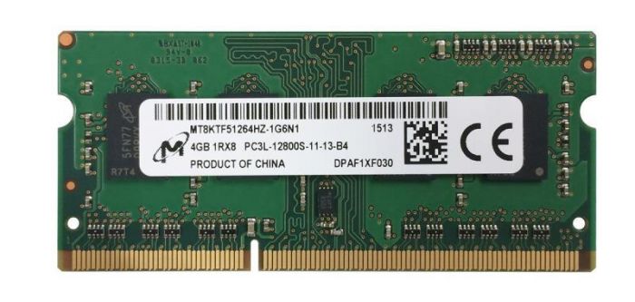 Модуль пам`яті SO-DIMM 4GB/1600 DDR3L Micron (MT8KTF51264HZ-1G6N1)