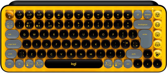 Клавiатура Logitech Pop Wireless Blast Yellow (920-010716)