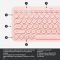 Клавіатура бездротова Logitech Wireless K380 for MAC UA Rose (920-010406)