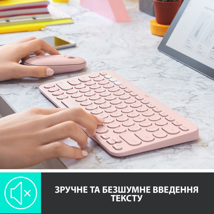 Клавіатура бездротова Logitech K380 Multi-Device Bluetooth Rose (920-009867)