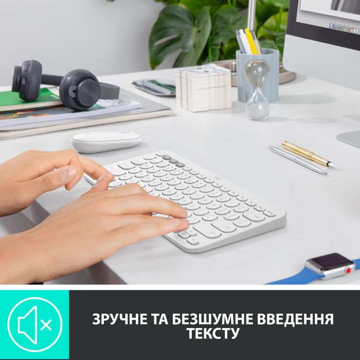 Клавіатура бездротова Logitech Wireless K380 UA White (920-009868)