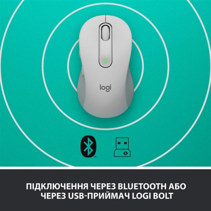 Мишка бездротова Logitech Signature M650 L Off-White (910-006238)