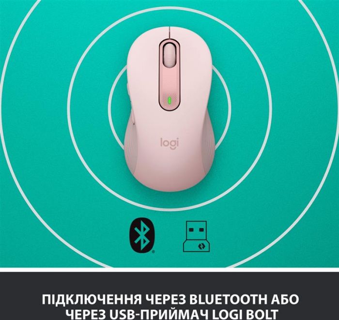 Мишка бездротова Logitech Signature M650 (910-006254) Rose USB