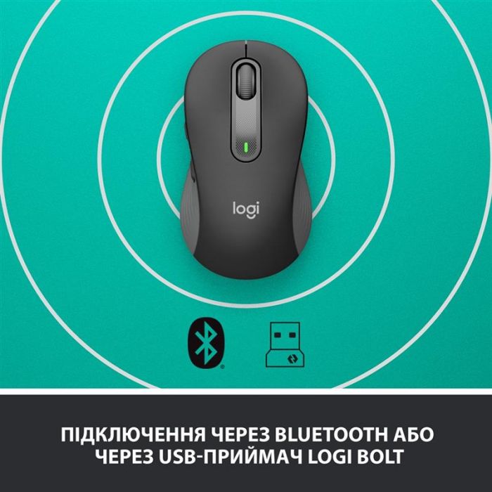 Мишка бездротова Logitech Signature M650 Graphite (910-006253)