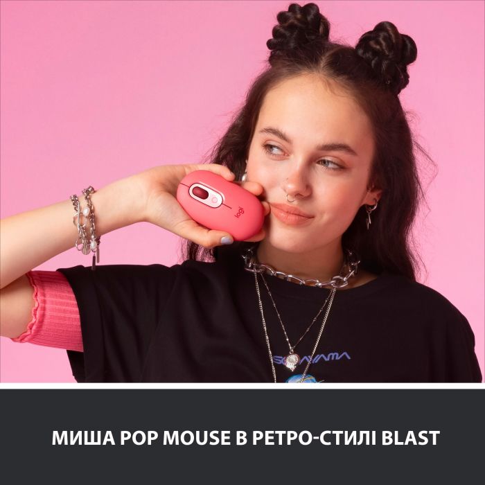 Мишка бездротова Logitech POP Mouse Bluetooth Heartbreaker Rose (910-006548)